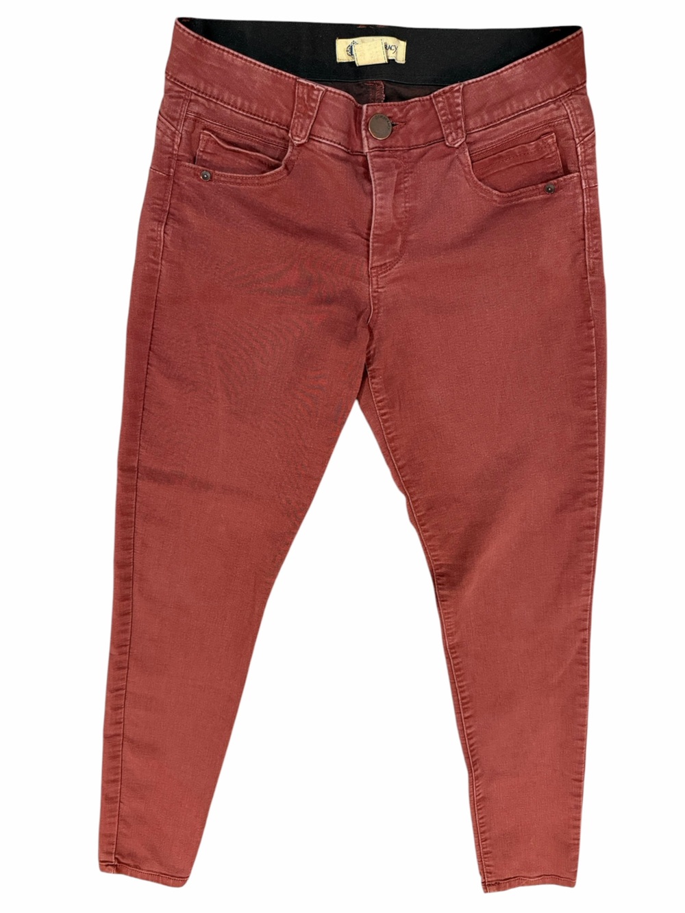 Democracy Ab Solution Skinny Jeans Rust Cinnamon Stretch Denim Size 8